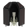 XTUGA MIS Microphone Isolation Shield, 5-Panel, Studio Recording Mic Sound Shield, for Blue Yeti and Condenser Microphones, Used for Studio Mic,Podcasting, Broadcast Recording High Density Soundproof Foam Panels