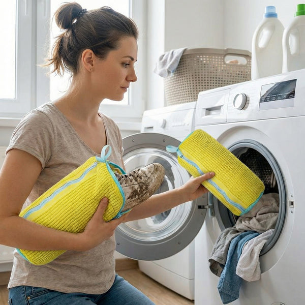 Revolutionary Shoe Washing Bag - Safeguard Your Footwear in the Wash!