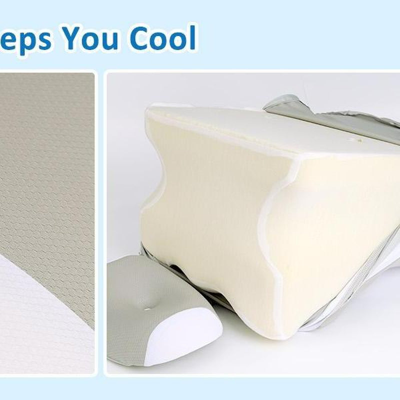 Transform Your Relaxation with Our Ergonomic Multi-Purpose Memory Foam Wedge Pillow - Ideal for Back, Neck, and Leg Support!