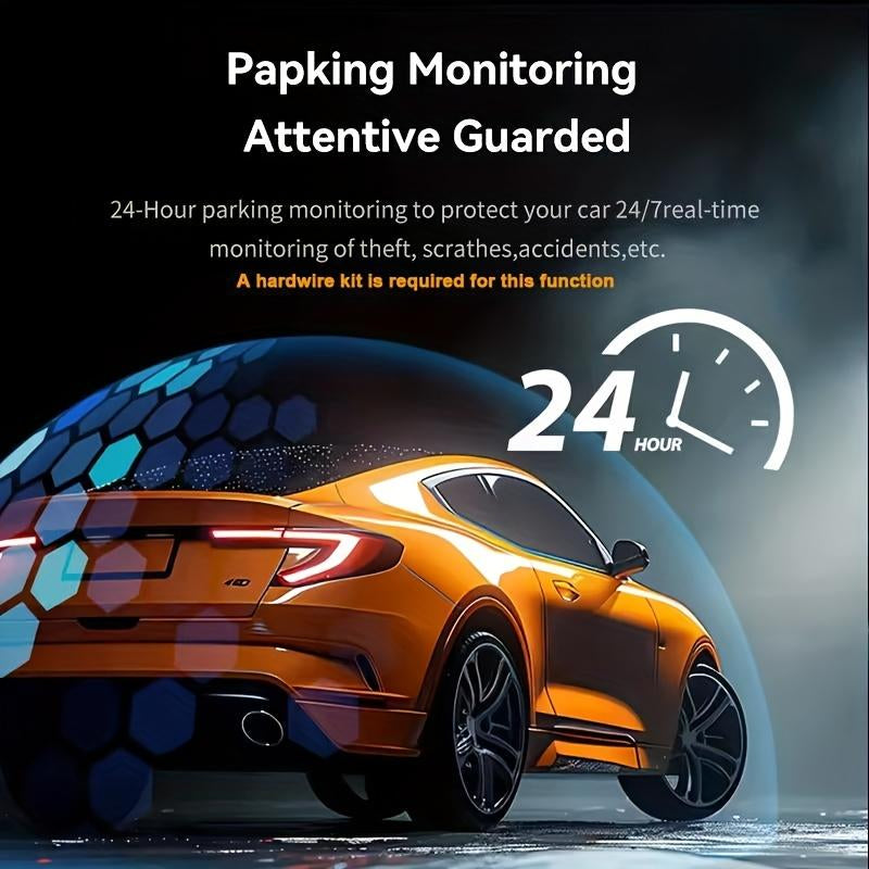 4 Channel Car Dash Cam，Car Video Surveillance with Night Vision， Car DVR Hd Screen Front Rear Left and Right Dashcam-Dash Camera for Car