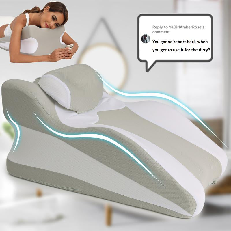 Transform Your Relaxation with Our Ergonomic Multi-Purpose Memory Foam Wedge Pillow - Ideal for Back, Neck, and Leg Support!