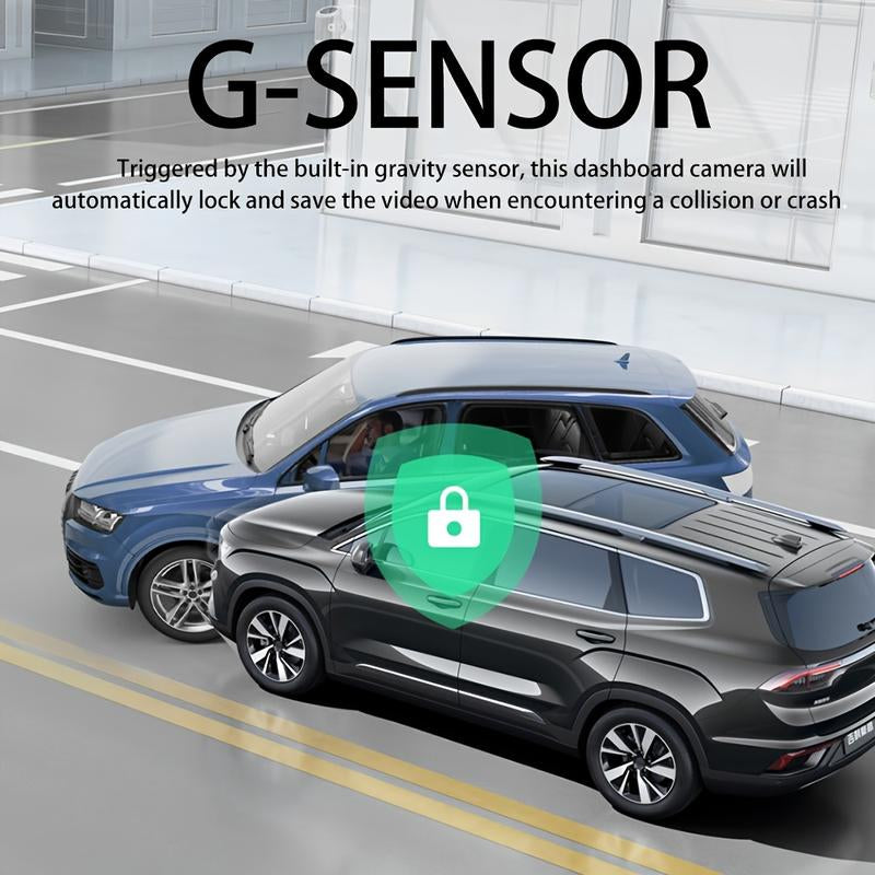 4 Channel Car Dash Cam，Car Video Surveillance with Night Vision， Car DVR Hd Screen Front Rear Left and Right Dashcam-Dash Camera for Car